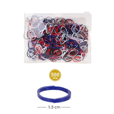 School Color Zipper Bag Hair Tie 3230-SCX (12 units)