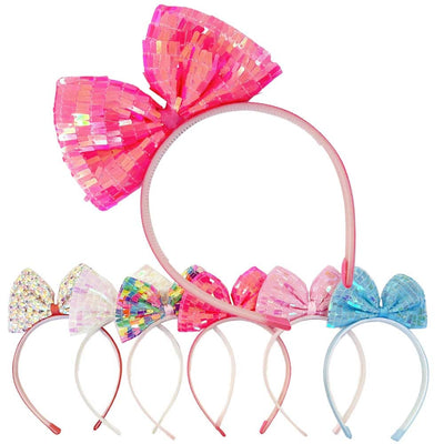 Sequin Bow Kid's Headband 10248 (12 units)