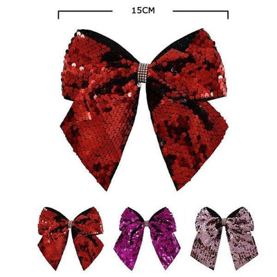 Sequin Cheer Shape Hair Bow 6015 (12 units)