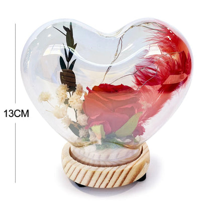 Single Rose Heart Shape Dom With USB 286756 RD (1 unit)