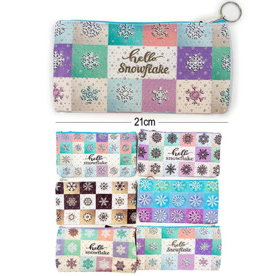 Snow Flakes Printed Pouch 1642 (12 units)