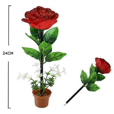 Sparkle Rose Pen With Pot 30004 (12 units)