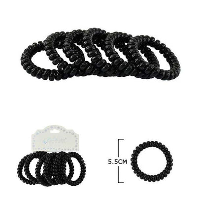 Spiral Coil Hair Tie 50047BK (12 units)