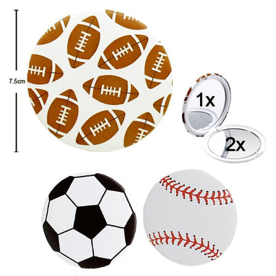 Sports Ball Print Compact Mirrors 065SP (12 units)