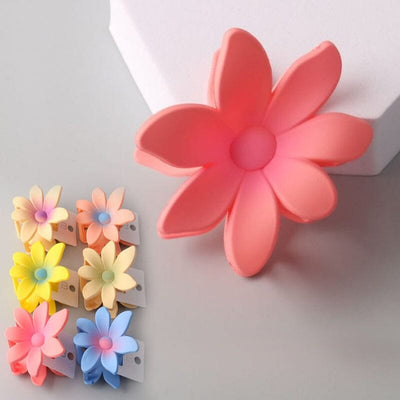 Spray Painted Flower Hair Jaw Clip 10613 (12 units)