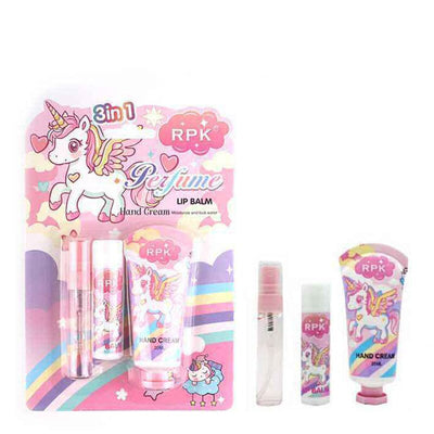 Spray Perfume With Lip Balm, Hand Cream Set 9677 (12 units)