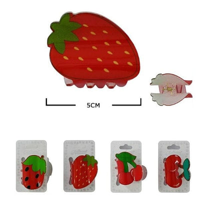 Strawberry, Cherry Hair Jaw Clip 11140M (12 units)