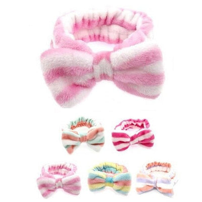 Stripe Bow Spa Headband 1126 ( 12 units)