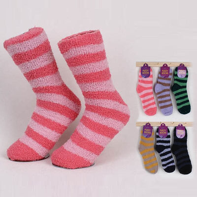 Stripe Pattern Cozy Socks 2098 (12 units)