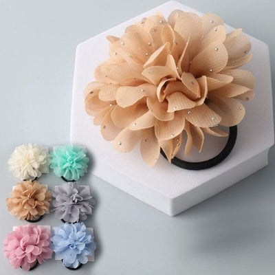 Studded Sheer Rosette Hair Tie 12733E (12 units)