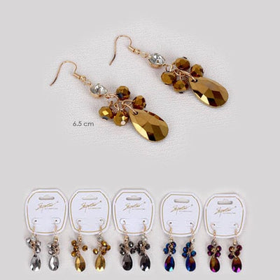 Tear Drop Dangle Beads Earrings 9984 (12 units)