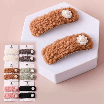 Terry Pearl Flower Snap Clips 7140E (12 units)