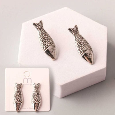Textured Sardine Post Earring 38942 (12 units)