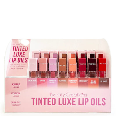 Tinted Luxe Lip Oil 8Shades With Display + Free Tester (1 unit)
