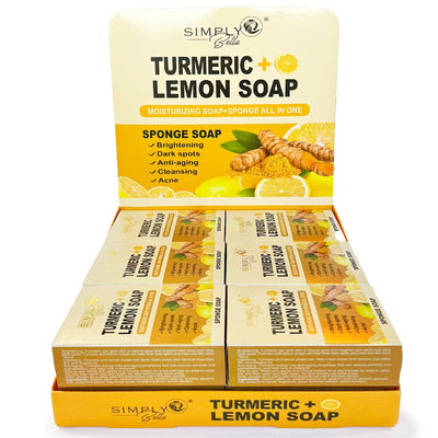 Turmeric & Lemon Soap With Sponge #16 (12 units)