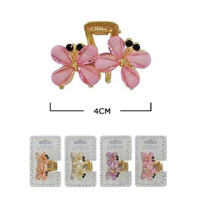 Two Butterfly Hair Jaw Clip 10134M (12 units)