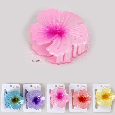 Two Tone Flower Hair Jaw Clip 3363 (12 units)