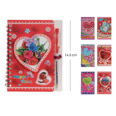 Valentines Day Notebook With Pen 2334 (12 units)