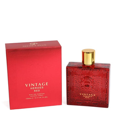 VINTAGE HEROES RED SPRAY COLOGNE EAU DE PARFUM FOR MEN - 100ML (3 units)