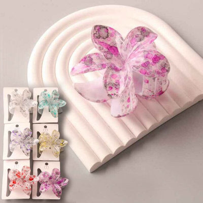Watercolor Spotted Plumeria Claw Clip 11139 (12 units)