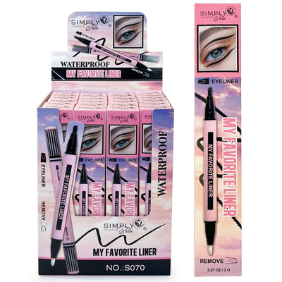 Waterproof Eyeliner With Remover (24 unit)