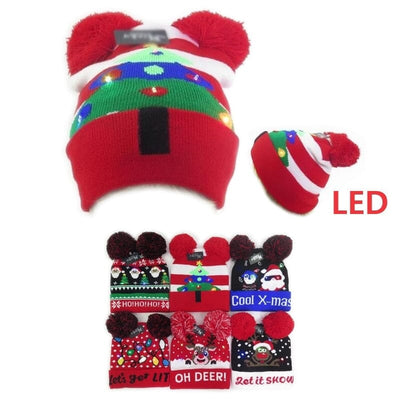 Winter LED Christmas Beanie Hat 1065 (12 units)