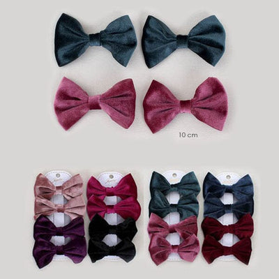 Winter Tone 4PC Fabric Hair Bow Set 8459 (12 units)