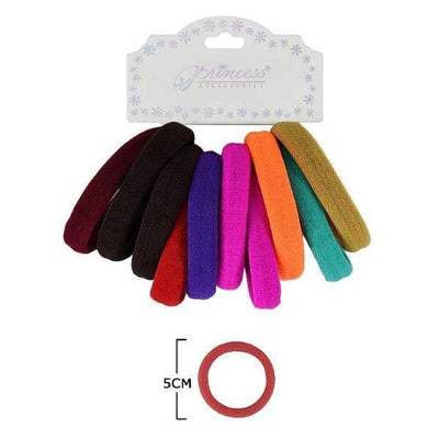 10 PC Elastic Hair Band Assorted Color 011CB (12 units)