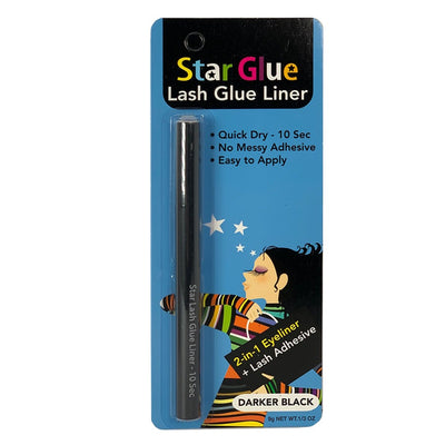2 in 1 Eyeliner Eyelash Glue Liner - Black (6 units)