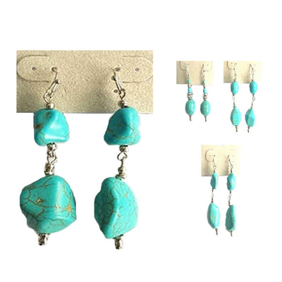 4PCS Turquoise Stone Drop Earring 3011PC (12 units)