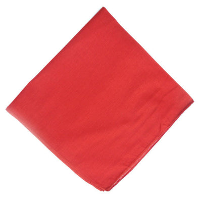 Solid Plain Red Bandana 100% Cotton 22"x22"(12 units)