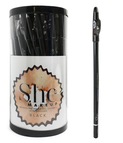 Black Eye Pencil With Sharpener (72 units)