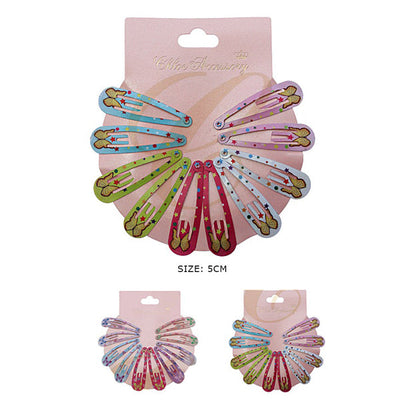 Butterfly 10PC Hair Snap Pin 0079 (12 units)