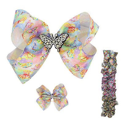 Butterfly Hair Bow 0548R3 ( 12 units)