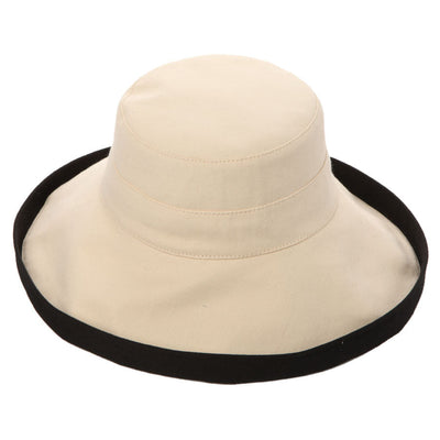 Canvas Sun Hat Ivory / Black (1 unit)