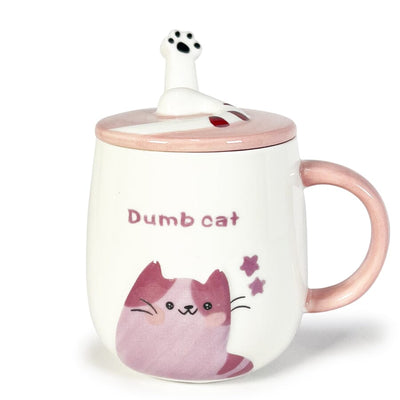 Cat Ceramic Coffee Mug Purple (1 unit)