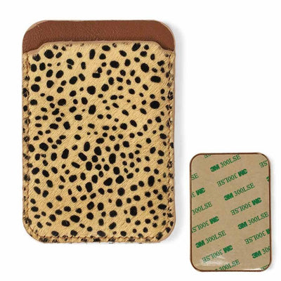 Cell Phone Stick On Card Wallet CH Brown (1 units)