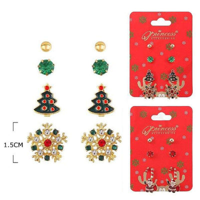 Christmas Theme Multi Earrings 1035 (12 units)