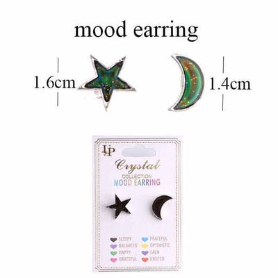 Color Changing Star & Moon Mood Earring 1806 (12 units)