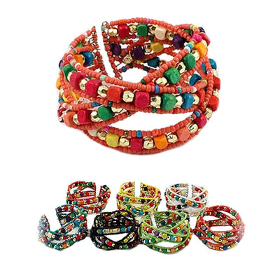 Colorful Beads Bracelets 1227 (12 units)
