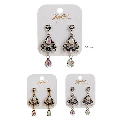 Crystal Dangle Earrings 9990 (12 units)