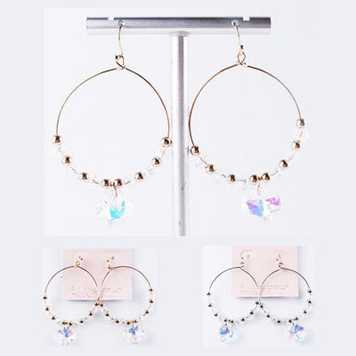 Crystal Dangle Hoop Earring 4486 (12 units)