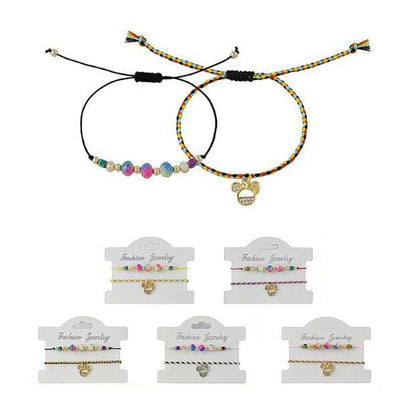 Cute 2PC String Bracelets 43582 (12 units)