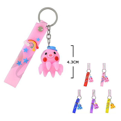 Cute Octopus Silicone Key Chain (12 units)