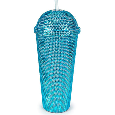 Diamond Studded 32 oz Tumbler Cup Blue (1 unit)