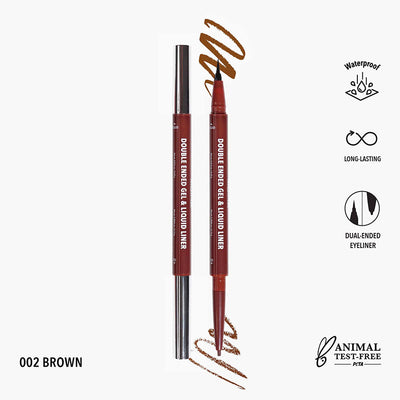 Double Ended Gel & Liquid Liner - Brown (3 units)