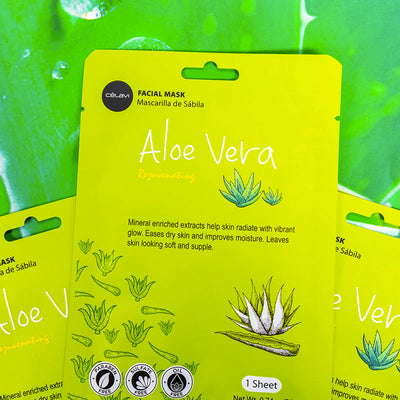Essence Facial Sheet Mask Moisturizing Skin Care - Aloe Vera (24 units)