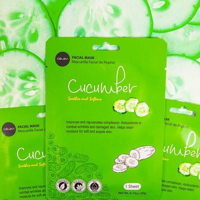 Essence Facial Sheet Mask Moisturizing Skin Care - Cucumber (24 units)