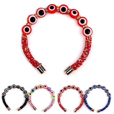 Evil Eye Sequin Bangle Bracelets 4415 (12 units)