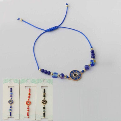 Eye Medallion Crystal String Bracelets 17264 (12 units)